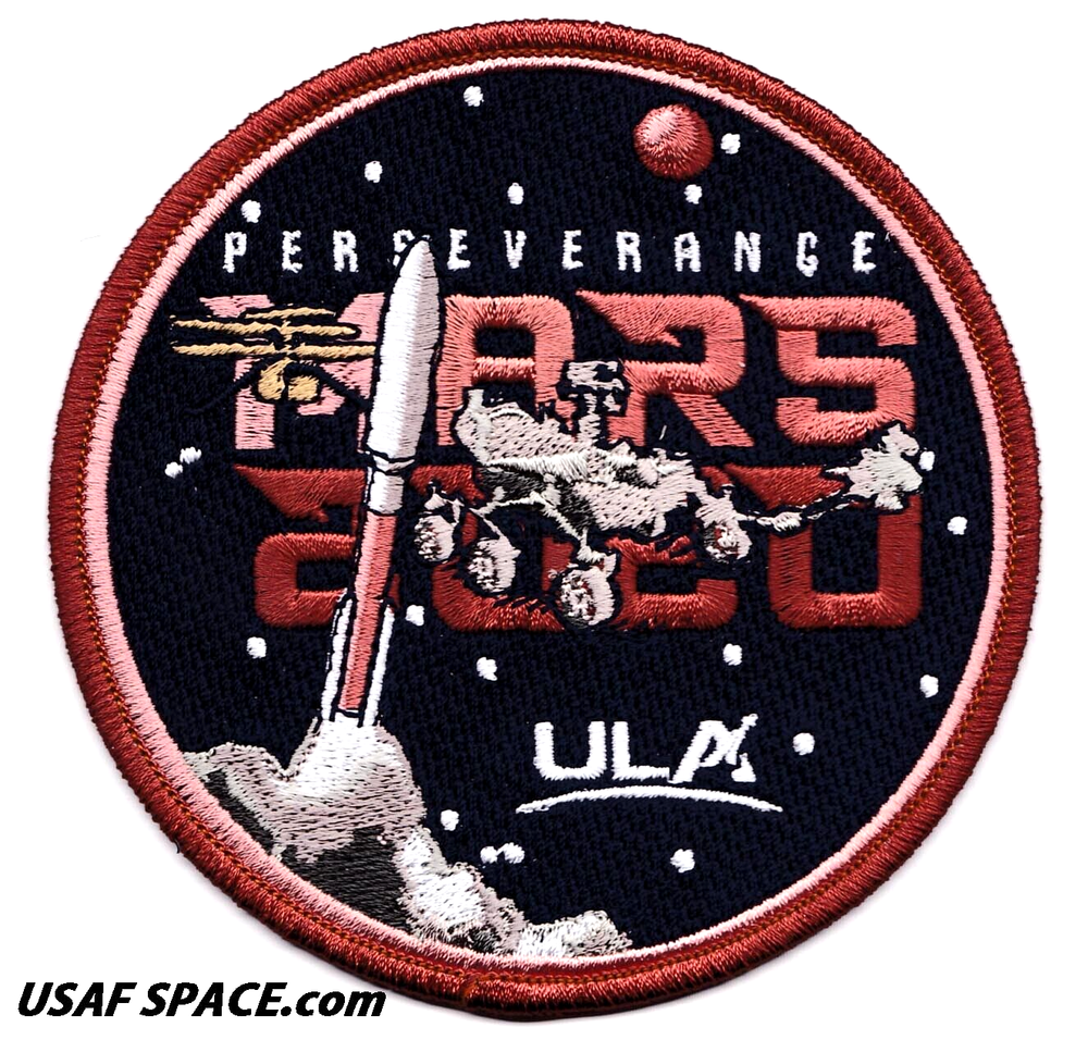 Authentic MARS 2020 -PERSEVERANCE- ULA ATLAS V NASA JPL USAF SPACE Mission PATCH