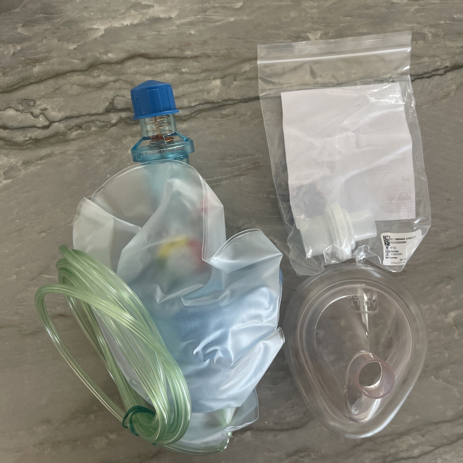 Adult Bag Valve Mask BVM Resuscitator for CPR Emergencies
