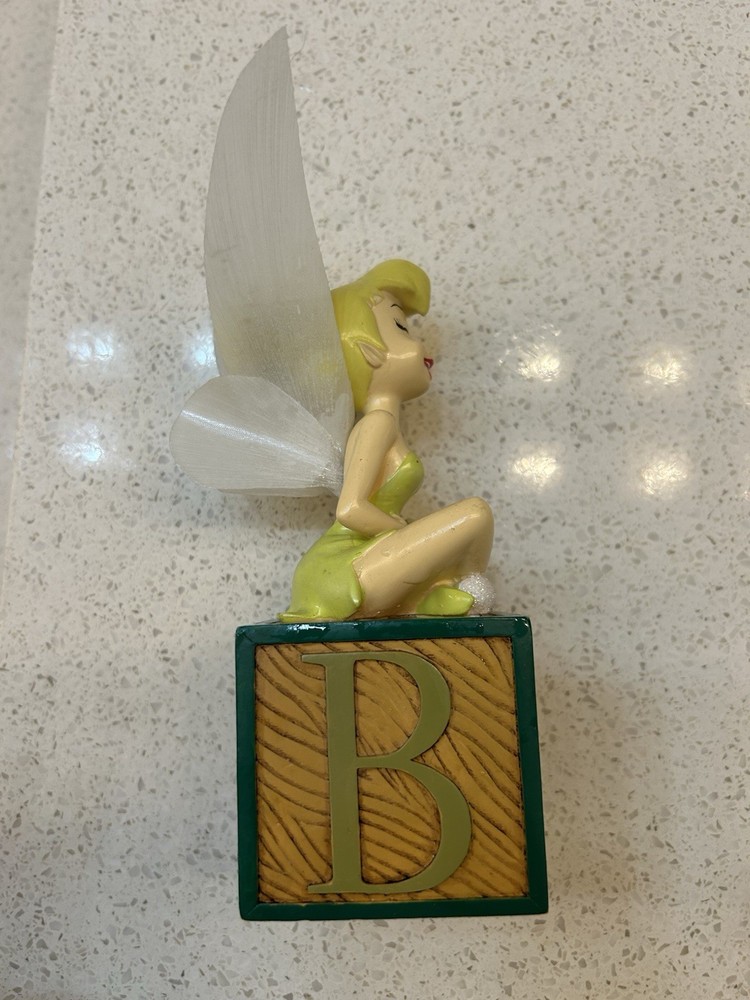 Vintage Tinkerbell Night Light Letter Block LIGHT DOES NOT WORK