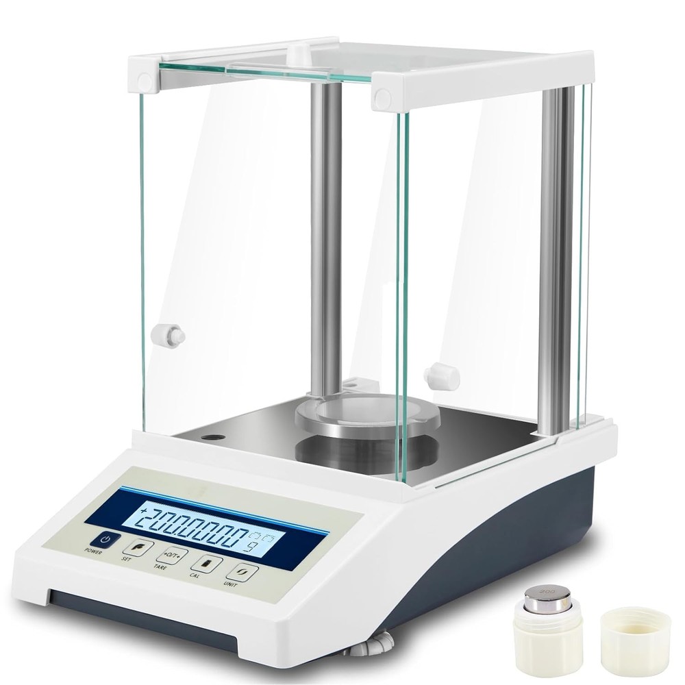 220 x0.0001g 0.1mg Analytical Balance Solid Scale Lab Digital Precision Scale US