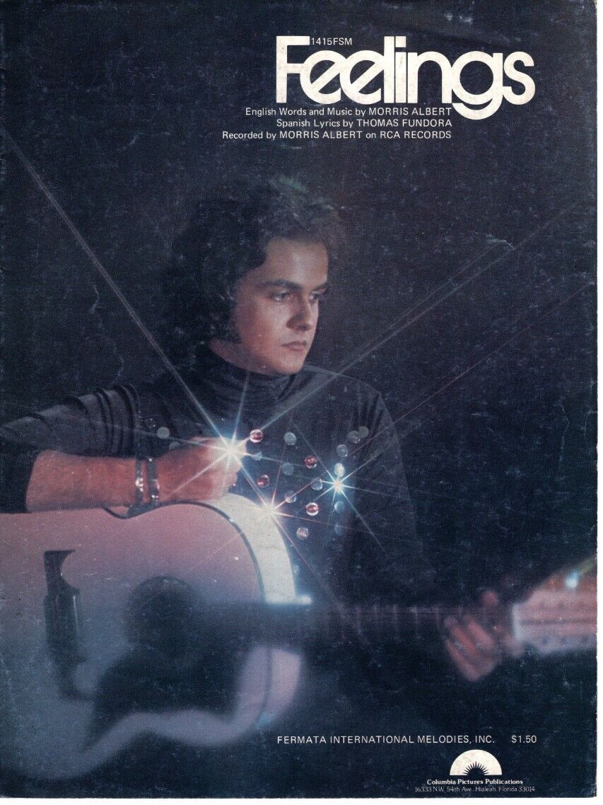 Sheet Music Feelings 1974 English Lyrics & Music By: Morris Albert