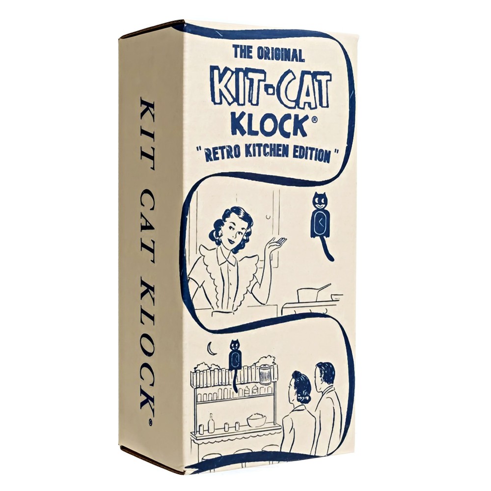 Retro Red Lady Kitchen Edition Kit-Cat Klock kat clock with Chrome