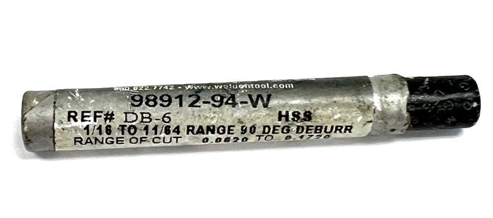 WELDON COUNTERSINK DB-6, 90DEG DEBURRING TOOL CHAMFER SHARP OAL 1-1-3/4"