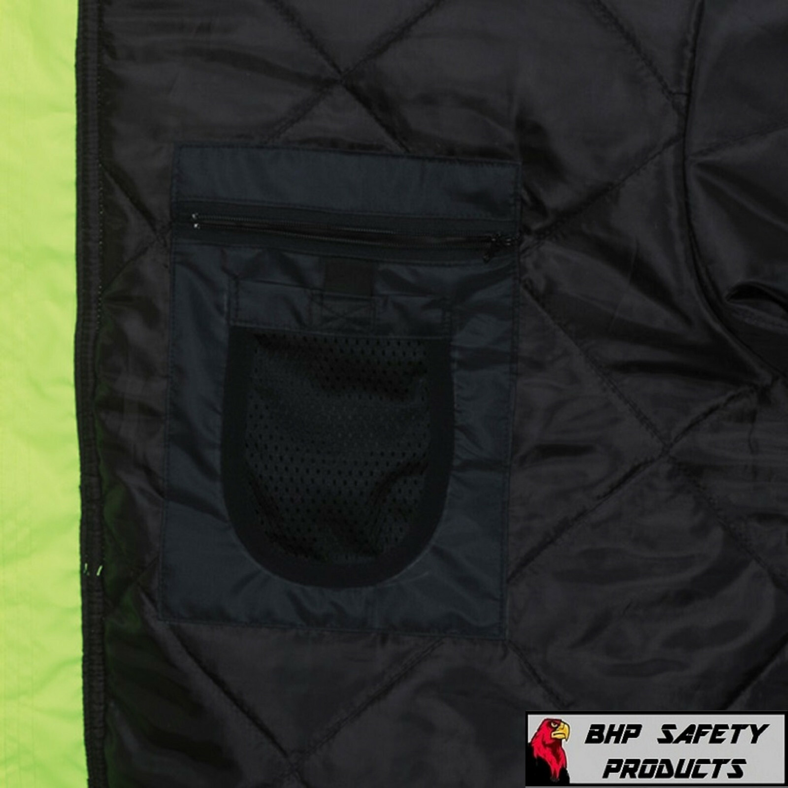 Hi-Vis Insulated Safety Bomber Reflective Jacket with Quilted Liner ROAD WORK