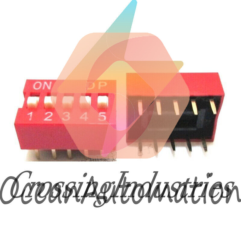 10Pcs Slide Type Switch Module 2.54mm 5-Bit 5 Position Way DIP Red Pitch