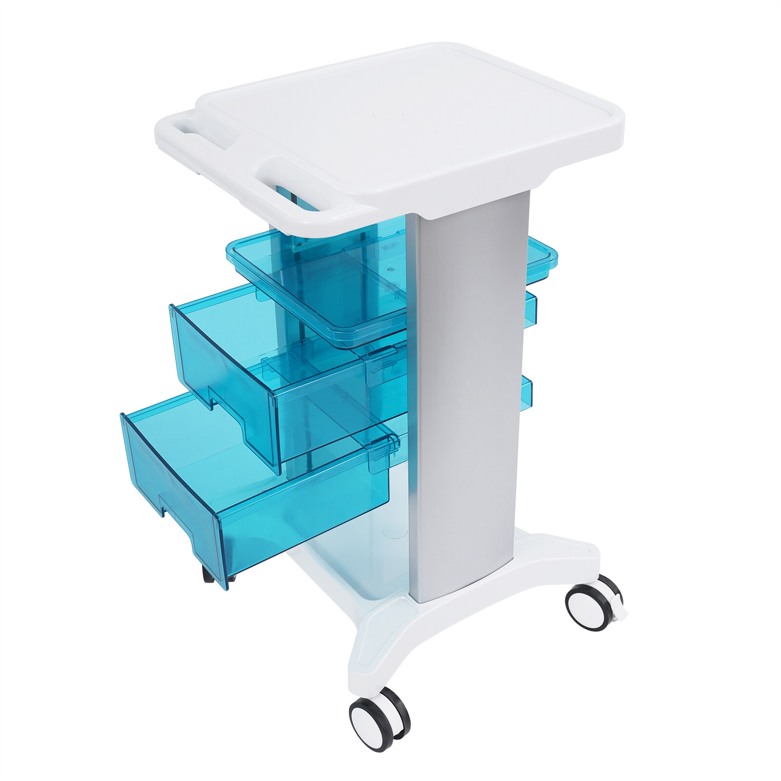 Medical Beauty Trolley Carts Mobile Cart Instrument With 3 Trays 360° wheels