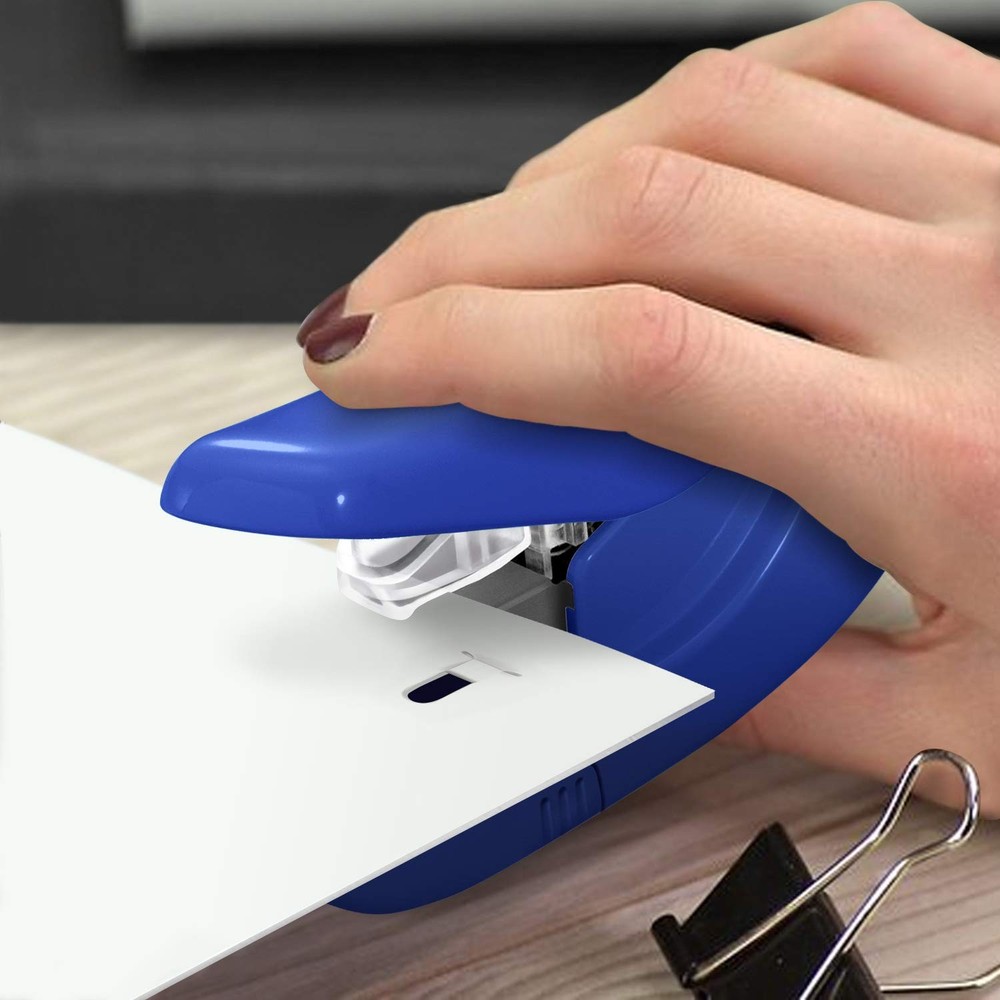Clinch Compact Staple-Stapler, Blue