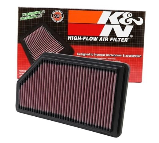 Engine Air Filter: Reusable, Clean Every 75,000 Miles, Washable, Premium,