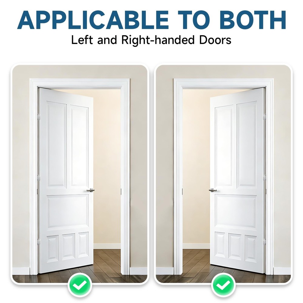 1 Pack Self Closing Door Hinge, 4 Inch Spring Loaded Door Hinge, Adjustable T...