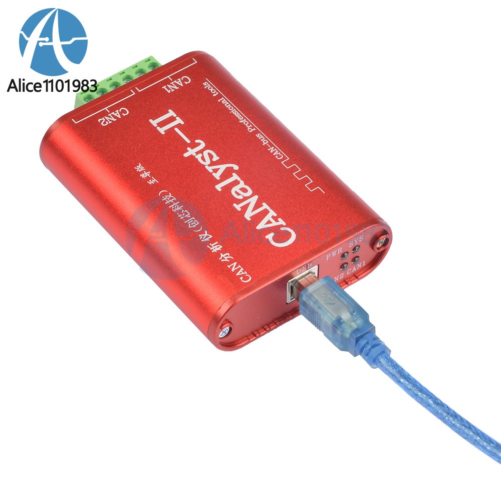 2 CH 2500 VRMS CAN Open J1939 DeviceNe Dual Channel USB To CAN Adapter Analyzer