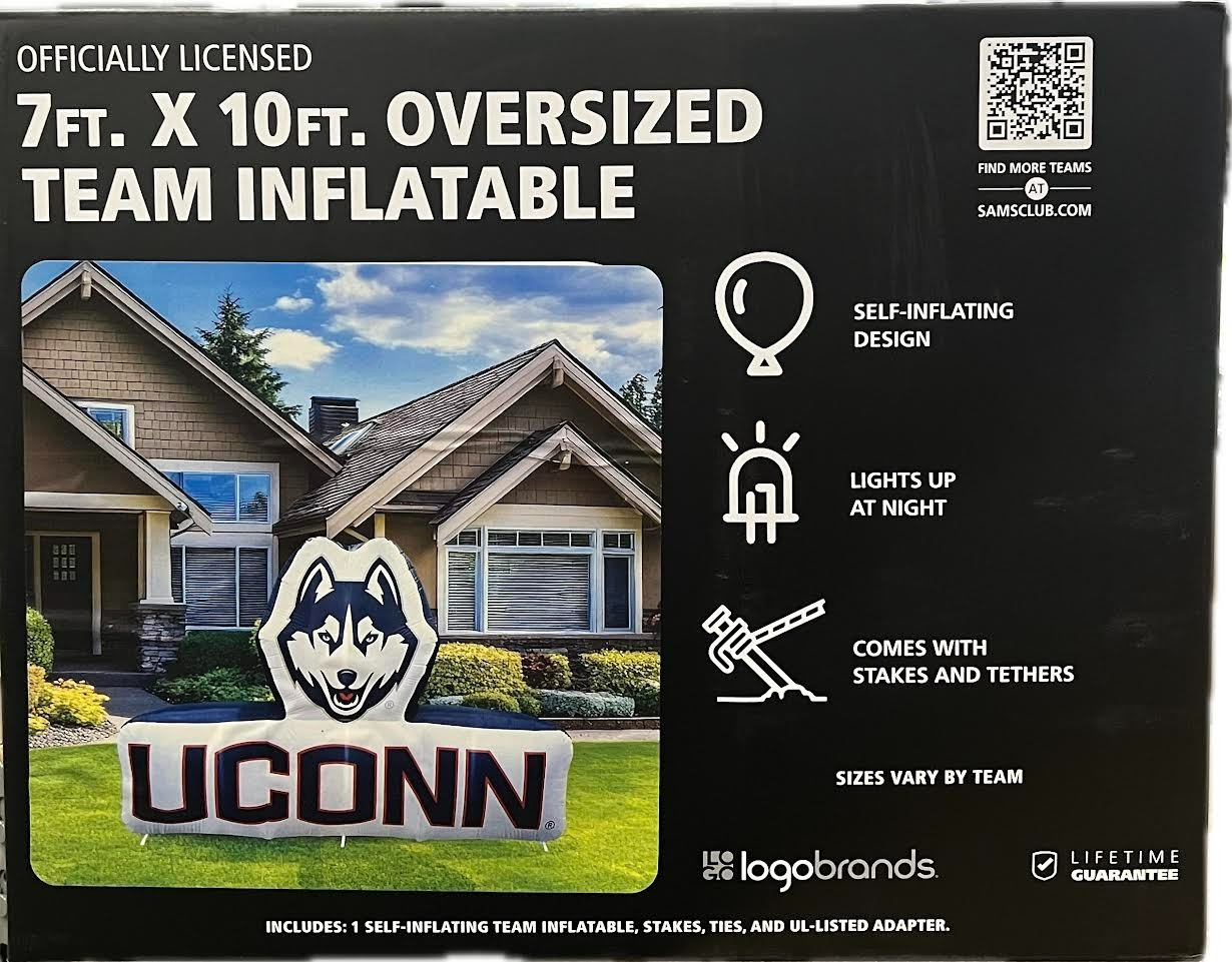 Logobrands Uconn 7ft. X 10ft. oversized team inflatable