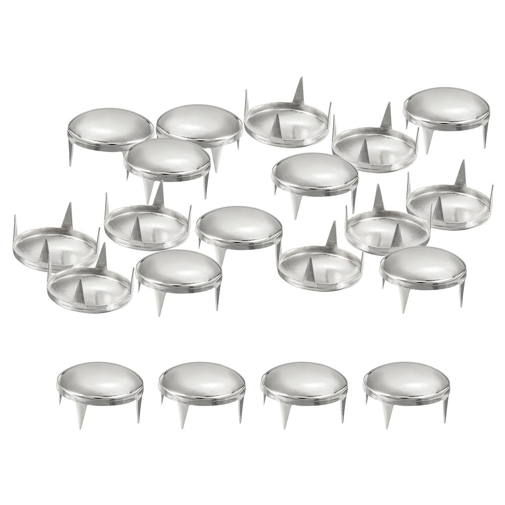 80Pcs Silver 16mm Round Dome Rivets for DIY Leather Craft