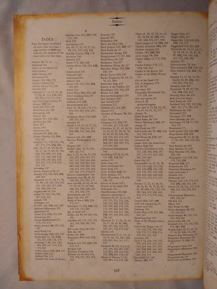 Dungeons & Dragons Forgotten Realms Campaign Setting Misbound VG Condition w/Map