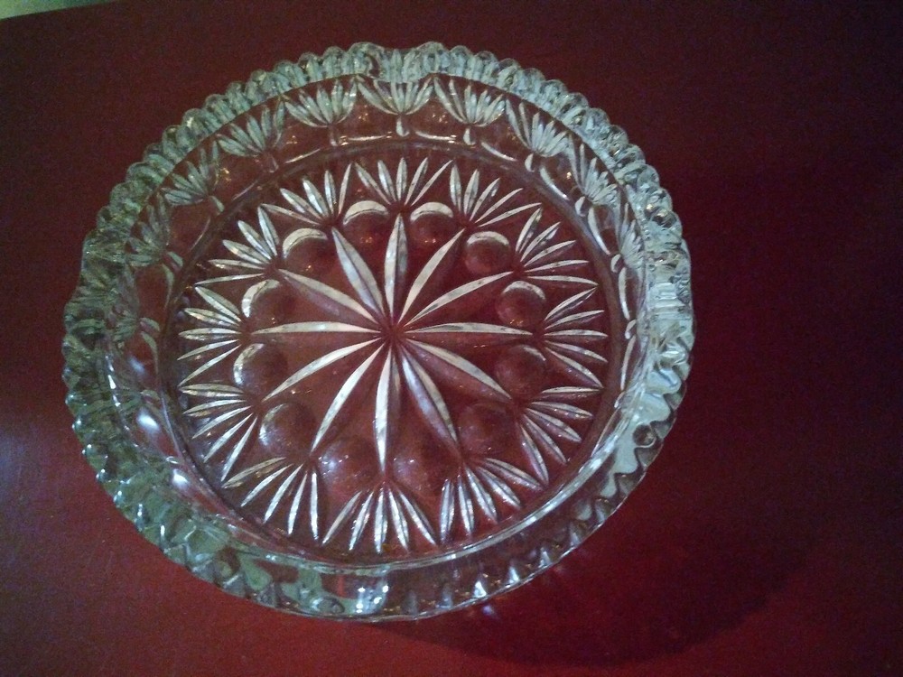 Vintage Cigarette Crystal Glass Ashtray