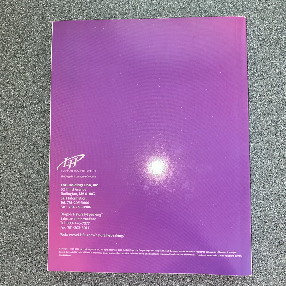 Dragon Naturally Speaking 6 User Guild Instruction Booklet Only
