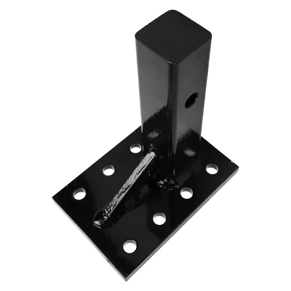 Solid 8-Hole 10000lb Square-Hook Mount For 2" Square Tow Hitch Receiver Adjustab