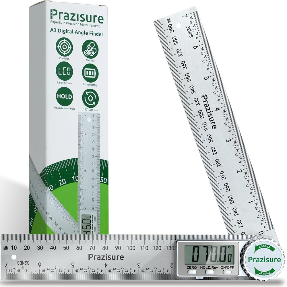 Digital Angle Finder Protractor, 7inch Professional Angle Measuring Tool for Woo