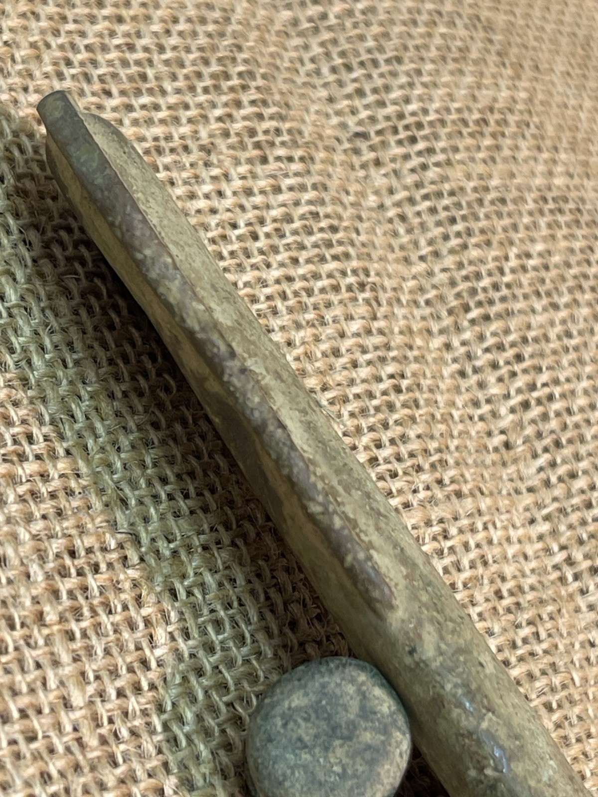 Dug Civil War Brass Foot Officers Or Staff Officers Sword Drag Heavily Used Worn