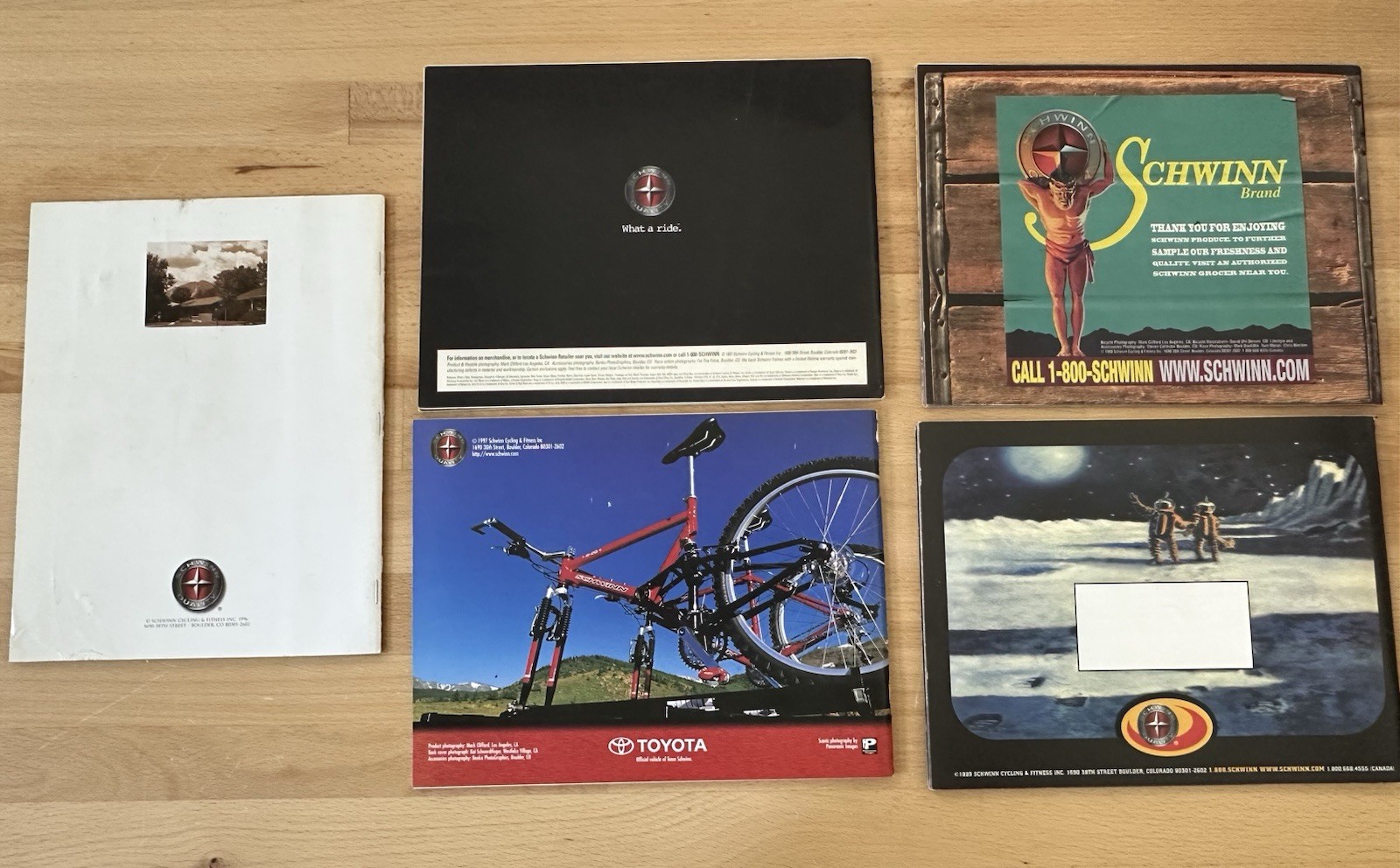 1996-2000 Vintage Schwinn Bicycle CATALOGs Lot of 5 Bundle