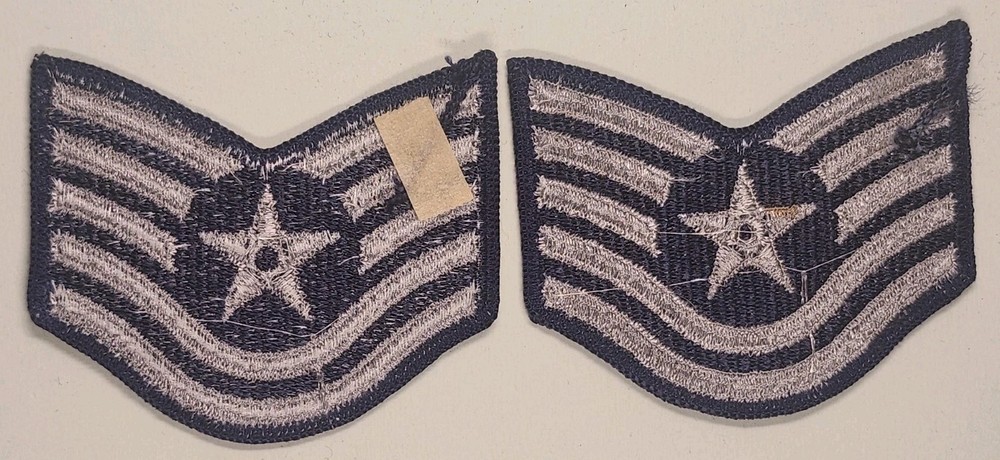 United States Air Force (USAF) Technical Sergeant (49-) (E-6) Patch Pair