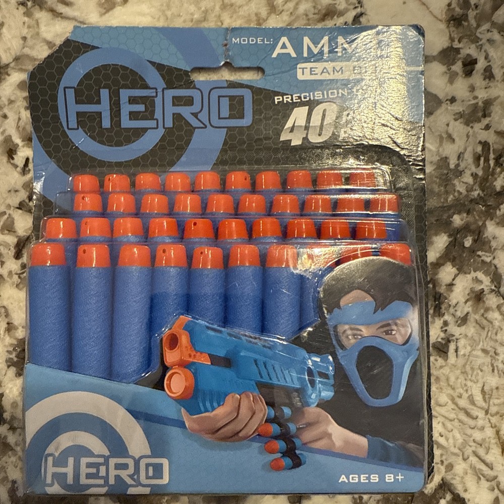 Hero Ammo 40 Pack Team BLUE Precision Darts
