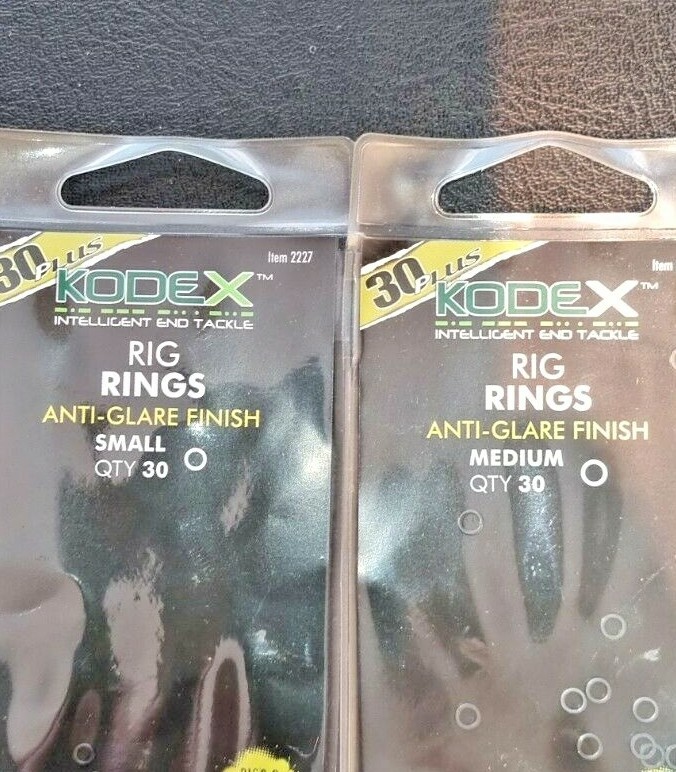 30 Plus Kodex Rig Rings Anti Glare Finish Small & Medium 30pcs