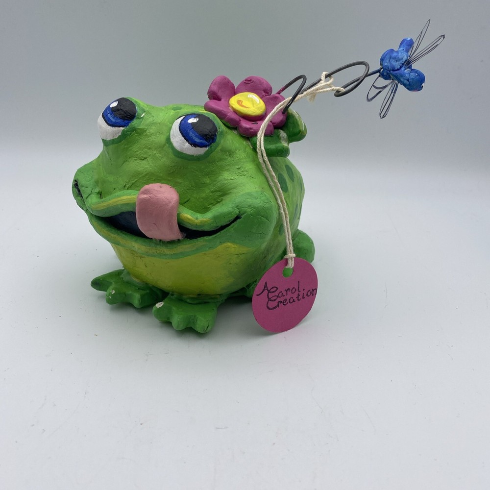 2017 A Carol Creation Handmade Hand Painted Frog 5”