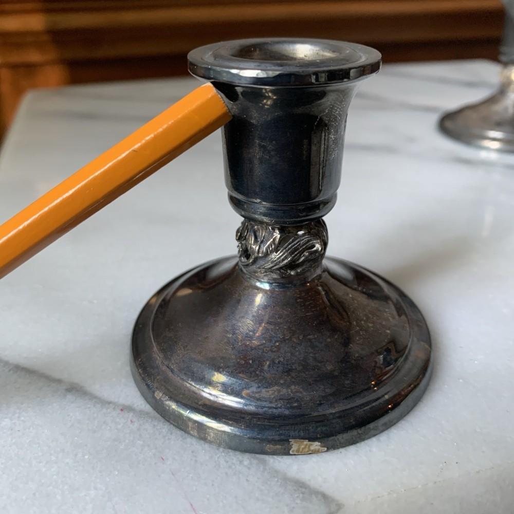 Partial Silver Boardman Candlesticks - Use Or scrap - 248 Grams