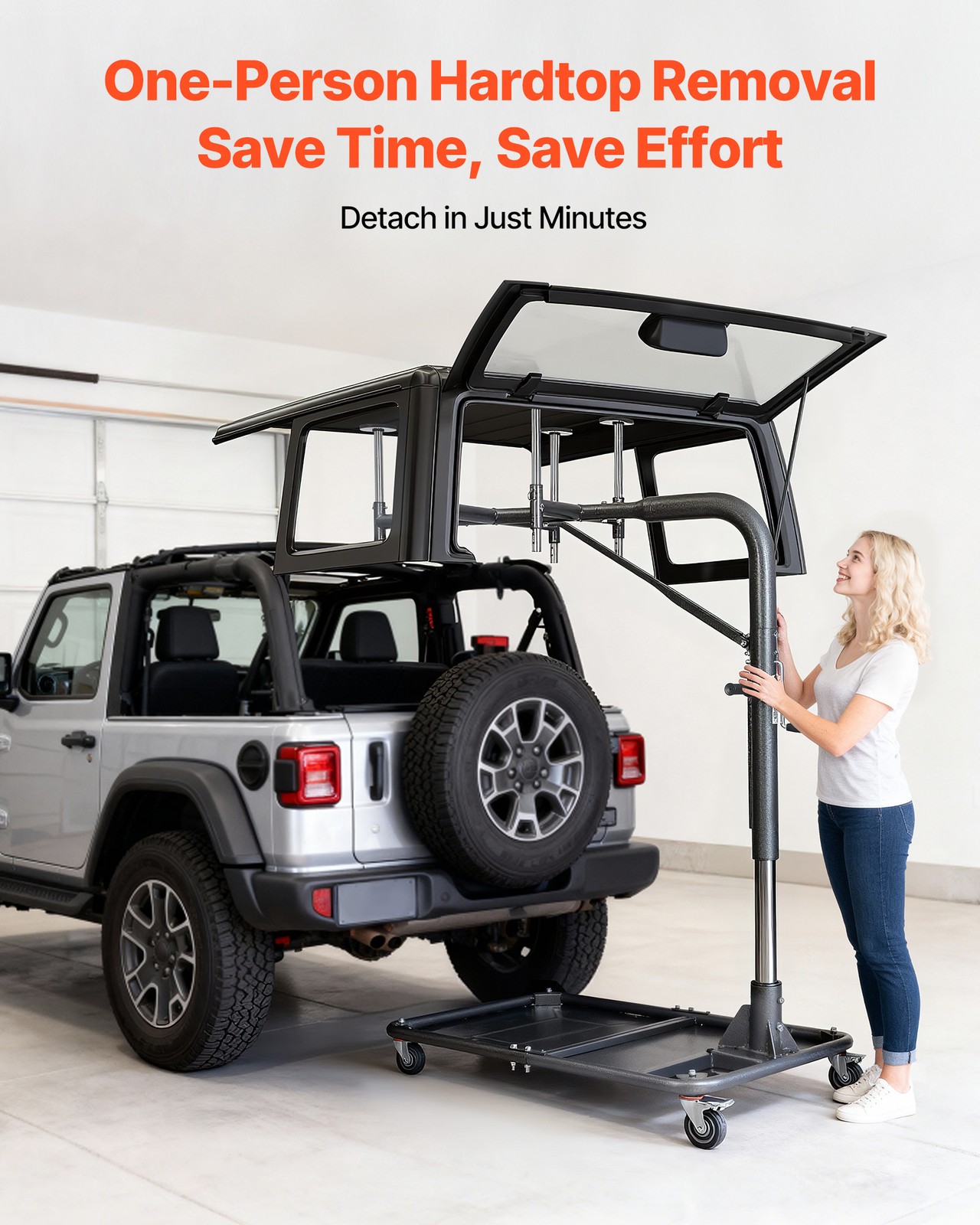VEVOR Hard Top Removal Lift Hardtop Removal System for Jeep Wranglers YJ TJ JK