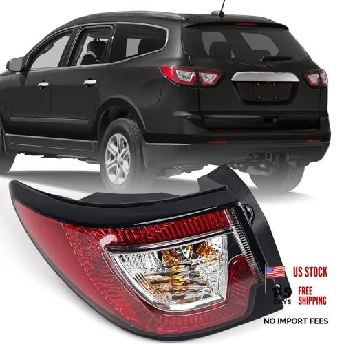 Left Tail Light Fit for Chevy Traverse 2013-2017, LH Outer LH(Driver Side)