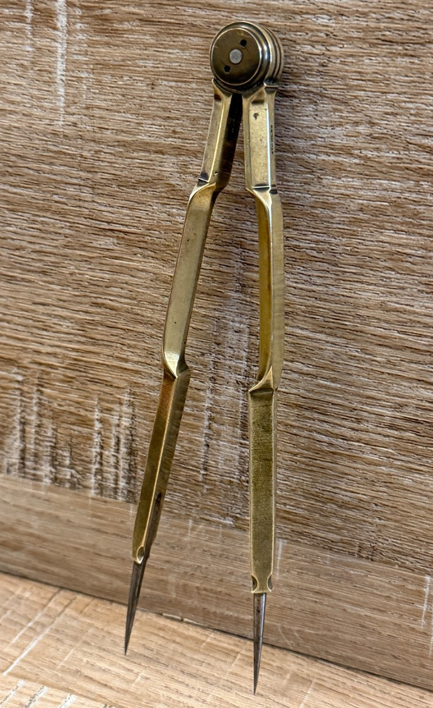 VINTAGE BRASS STANLEY DRAFTING NAVIGATION TOOL