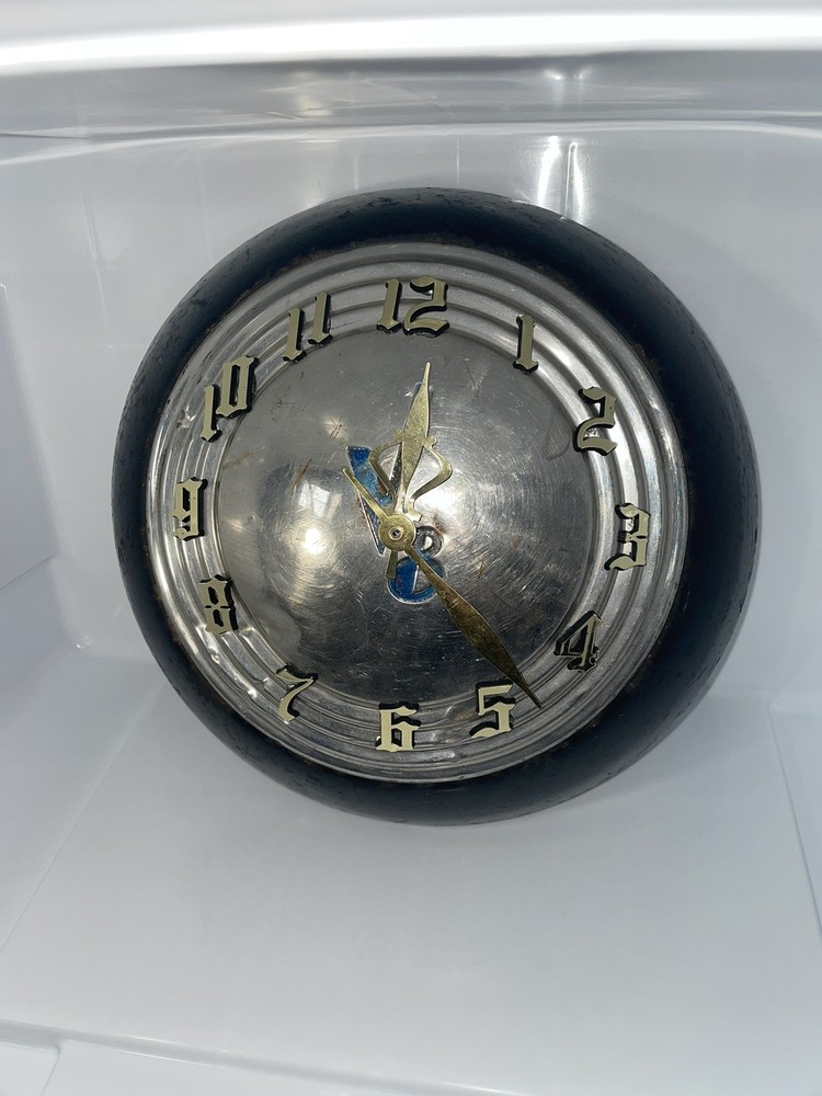 Vintage MCM V8 Hubcap Wall Clock