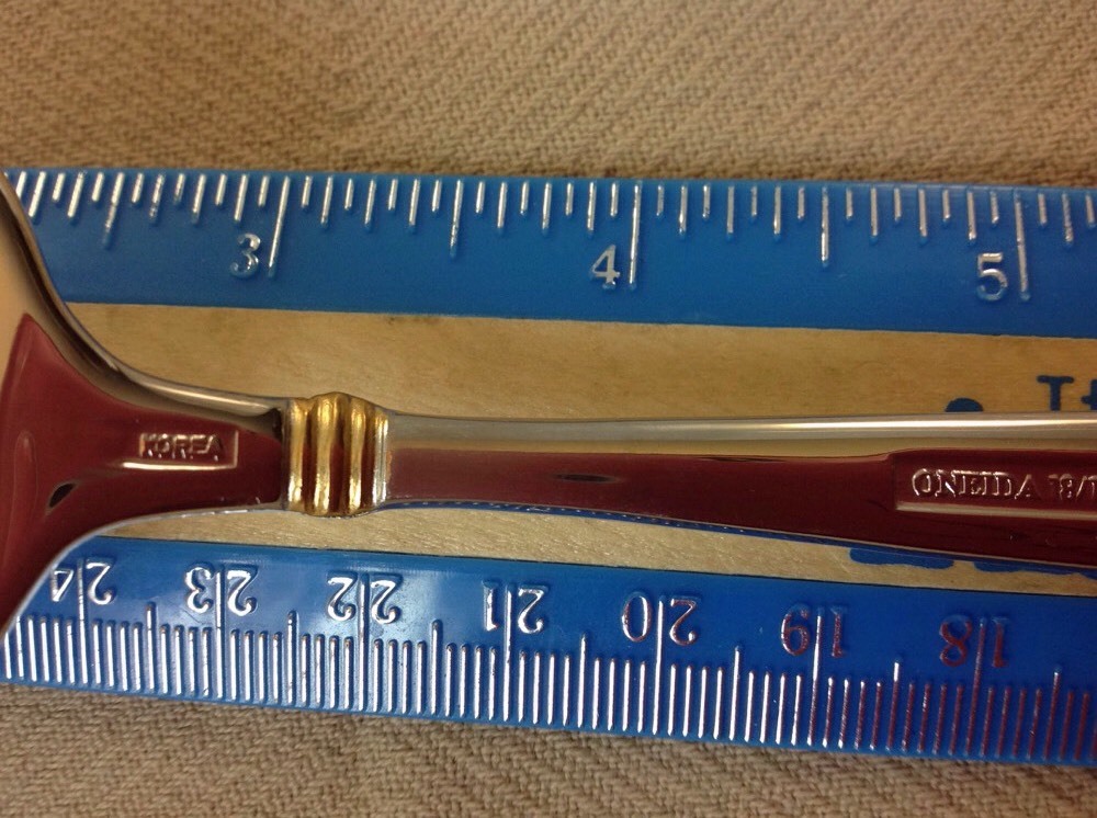 Oneida Golden ASTRAGAL Cold Meat Large Serving Fork New