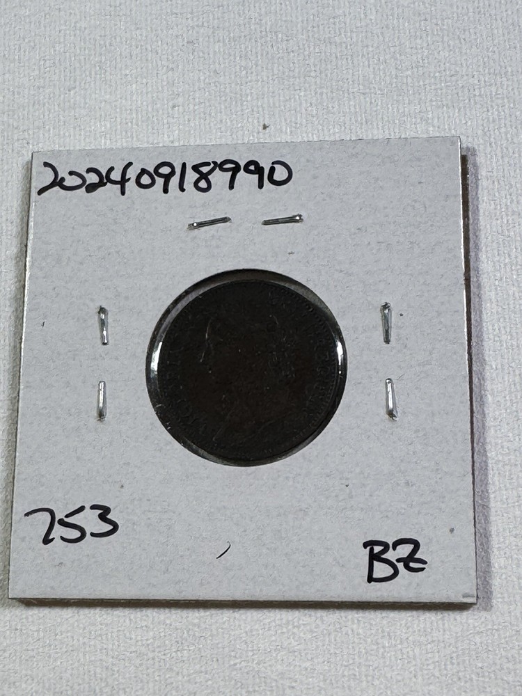 1890 Great Britain Farthing Bronze Coin