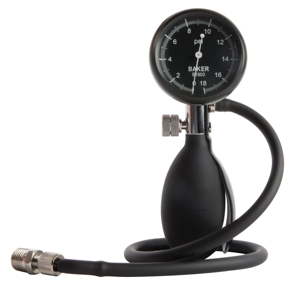 Baker B1800 Squeeze Bulb Pressure Calibrator, 0-18 Psig Precision Tool