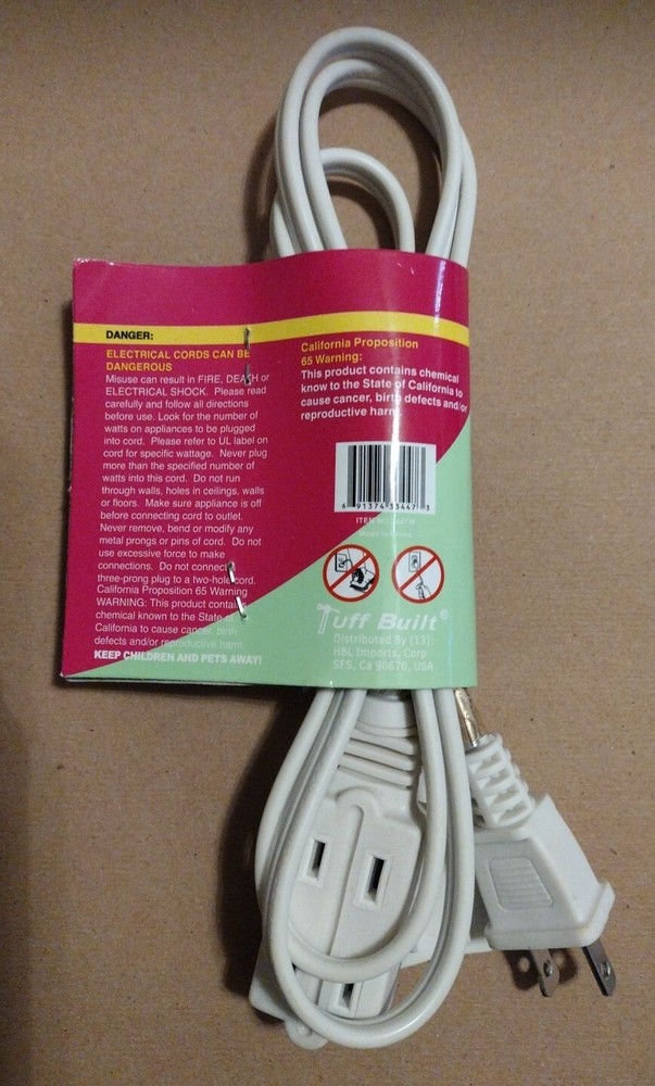 3 outlet extension cord 4ft