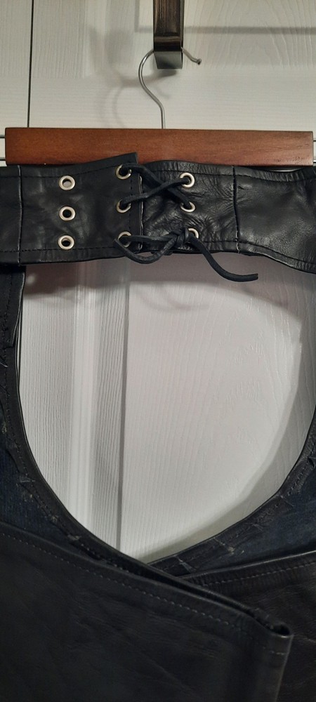 Men's USA Bikers Leather Chaps