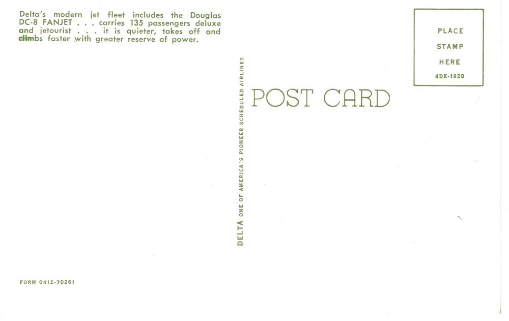 DELTA'S DOUGLAS DC-8 FANJET - PC3636