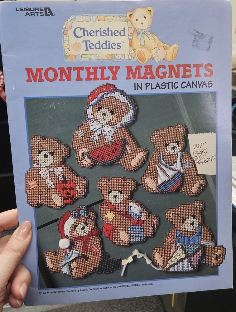 Cherished Teddies Plastic Canvas Months