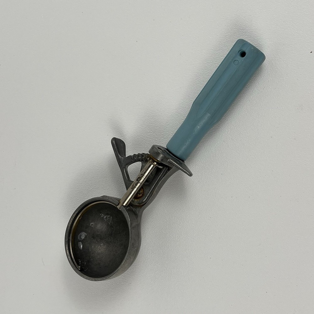 Vintage Ice Cream Scoop With Teal Blue Handle