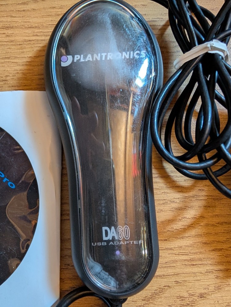 Plantronics USB Phone Tested Working Work Headset Adapter DA60