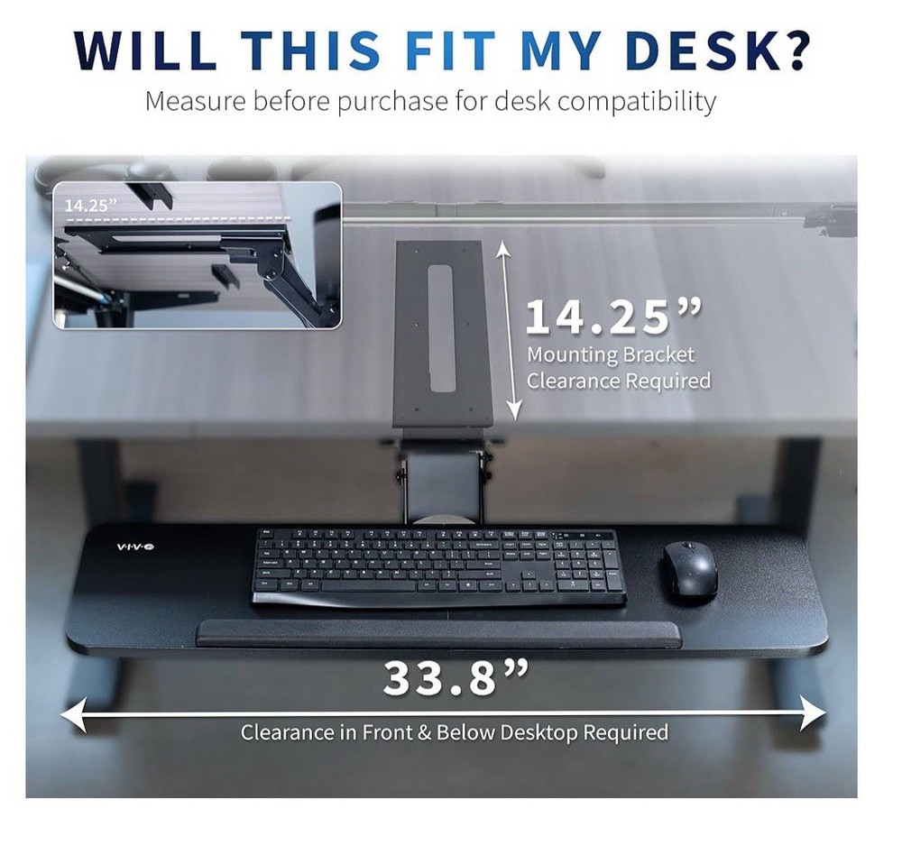 Ergonomic Keyboard and Mouse Tray
