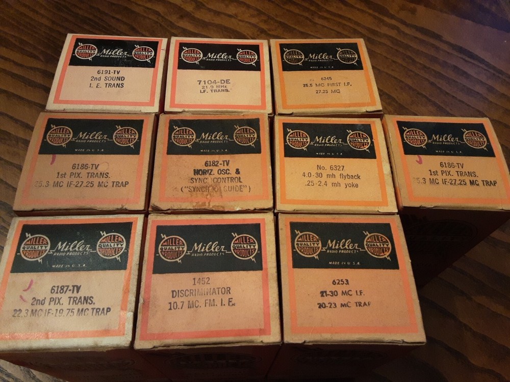 NOS Miller IF Coil Osc Flyback Discriminator Lot 10pc