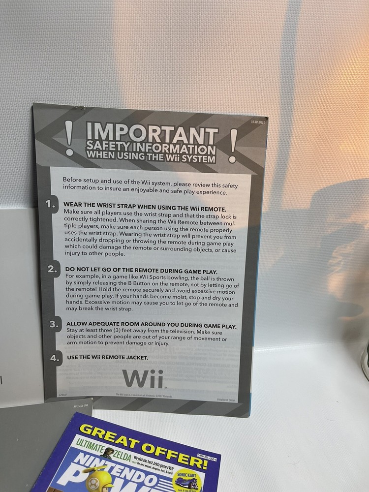 Nintendo Wii Operations Manuals, System Setup, Channels & Settings (See Photos)