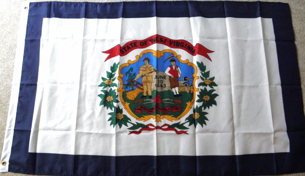 WEST VIRGINIA US STATE POLYESTER FLAG  3 x 5 FEET