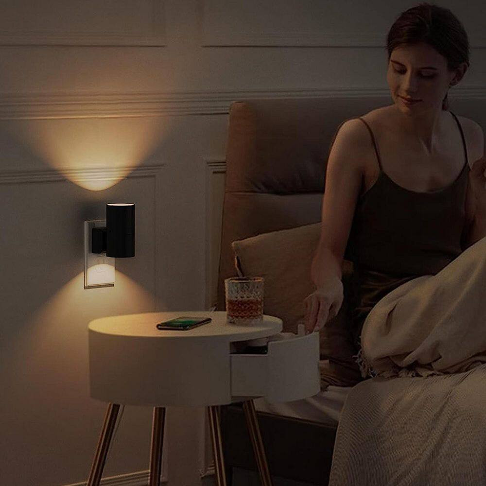 Dimmable Night Lights Plug into Wall, 3000K Soft White, Adjustable Brightness, A