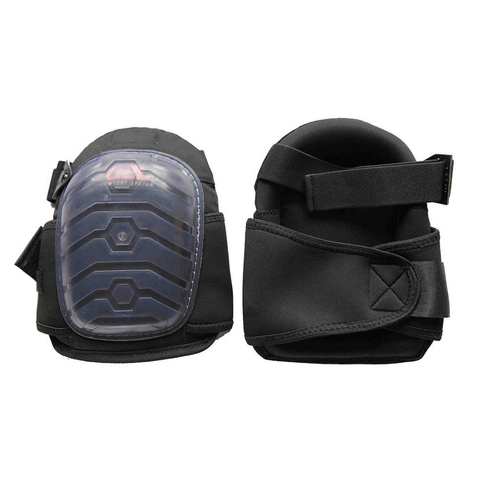 WESTWARD 12F683 Knee Pad,UNIV,Hook/Loop,Black,PR 12F683