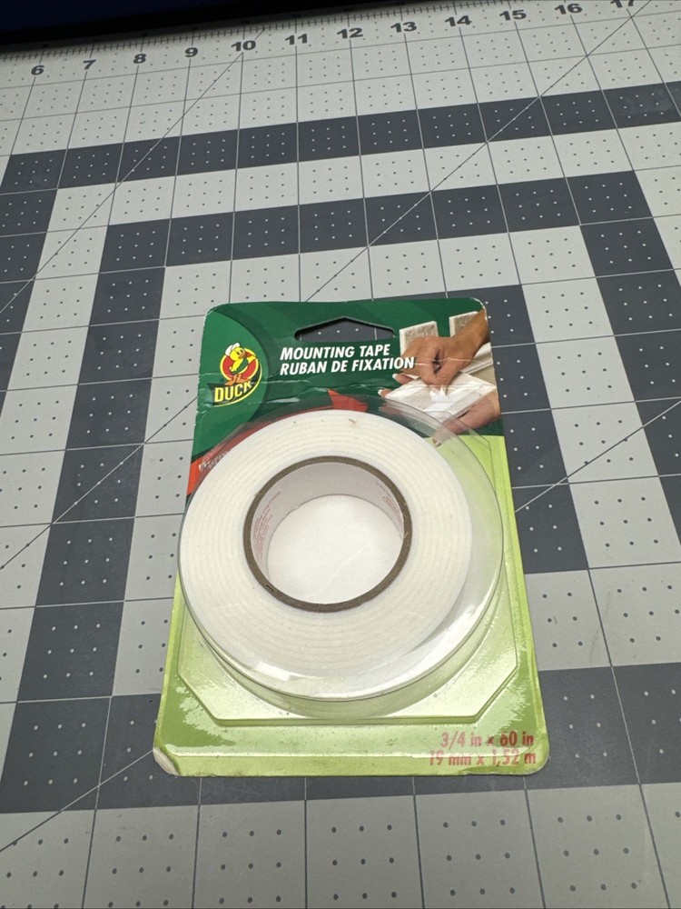 Duck® Permanent Mounting Tape, 3/4" x 60”, White