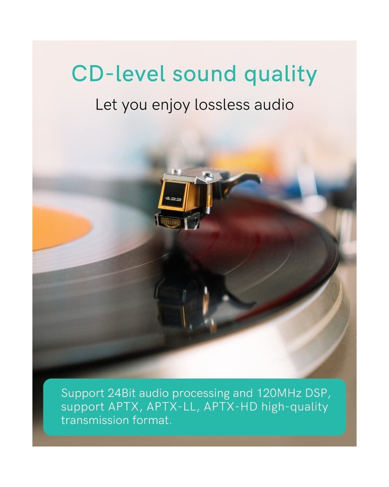 Bluetooth 5.0 aptX-HD Car Adapter Compatible for Audi MMI 3G AMI Music Interf...