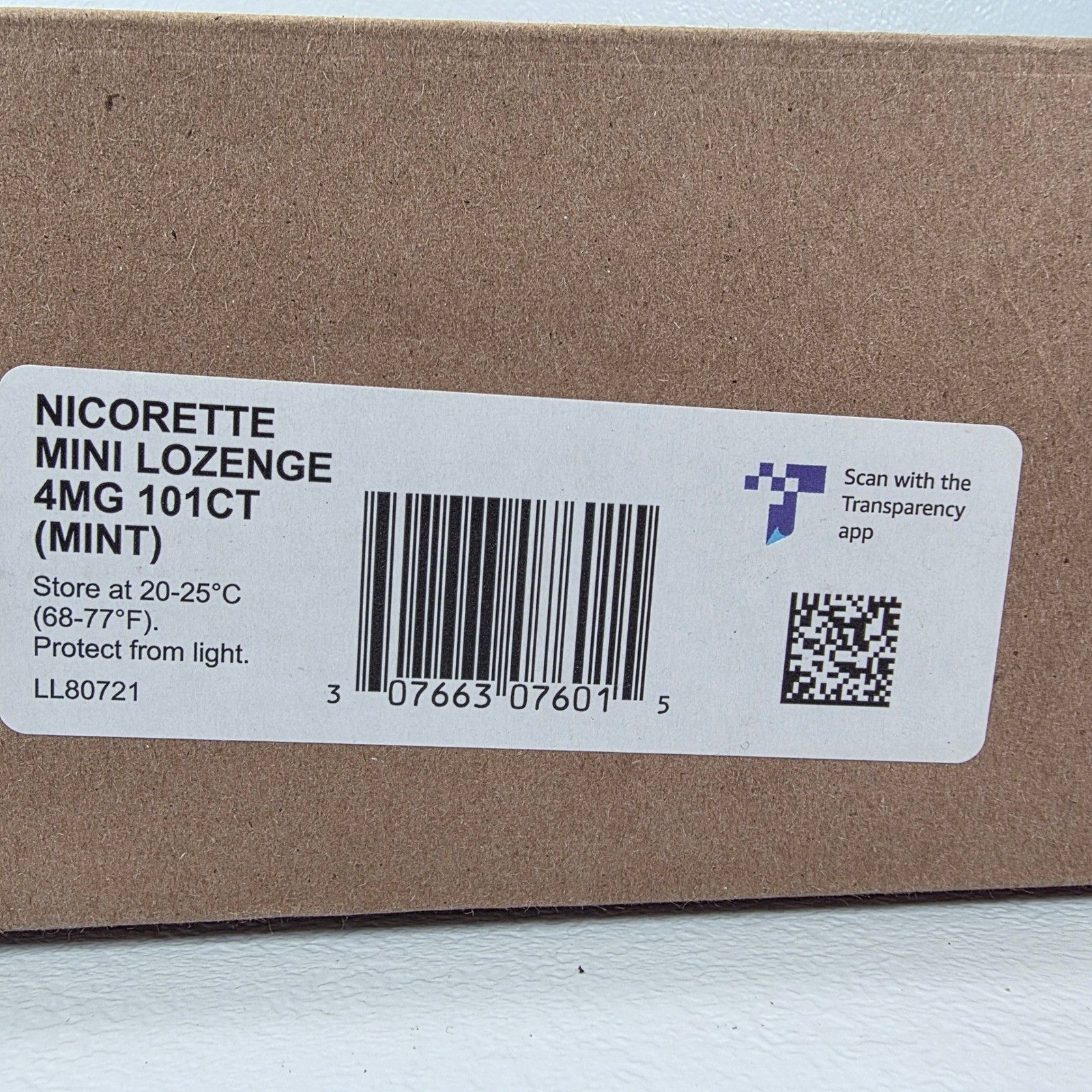Nicorette Mini Lozenge 4mg Peppermint Cessation Aid New 101 Ct EXP 1/27
